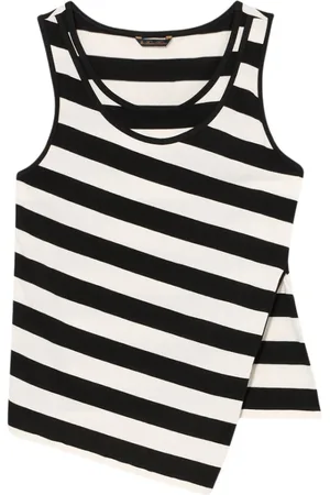 Brooks Brothers Koszulki, Kobieta, Wielobarwność, M, Bawełna, Obcisły T-shirt z Paskami z Bawełnianej Dżersejowej Tkaniny z Haftem Logo