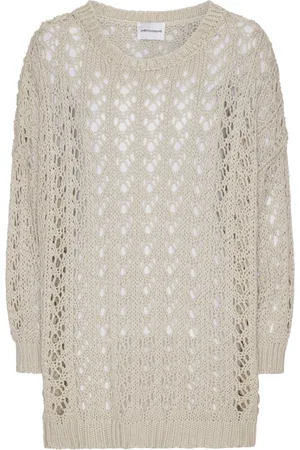 American Dreams Swetry, Kobieta, Beżowy, ONE SIZE, Luna Bawełniany Oversize Sweter Beżowy