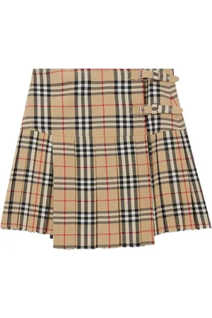 Burberry Spódnice, Kobieta, Beżowy, 2XS, Spódnica wełniana Vintage Check