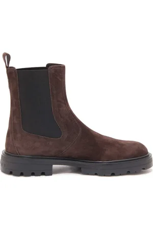 Hogan Buty, Mężczyzna, brązowy, 42 1/2 EU, Botki Chelsea w stylu Palissandro
