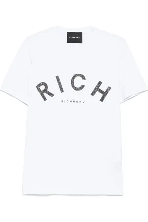 John Richmond Koszulki, Mężczyzna, Biały, M, Bianco T-shirt Stylowy Krój Mieszanka Bawełny