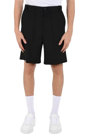 Mauro Grifoni Szorty, Mężczyzna, Czarny, 2XL, Fresco Lana Bermuda Shorts