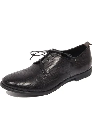 Alexander Hotto Buty, Mężczyzna, Czarny, 40 EU, Dziurkowany skórzany but vintage