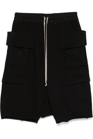 Rick Owens Szorty, Mężczyzna, Czarny, M, Cargo Shadow Spodnie