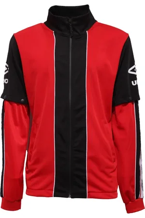 Umbro Bluzy, Mężczyzna, Czerwony, M, Bluza z octanu z odpinanym rękawem