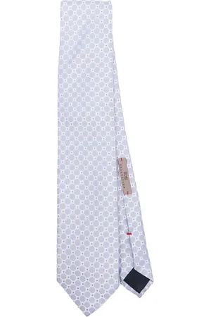 Lady Anne Akcesoria, Mężczyzna, Niebieski, ONE SIZE, Niebieski Krawat z Wzorem i Spiczastym Końcem