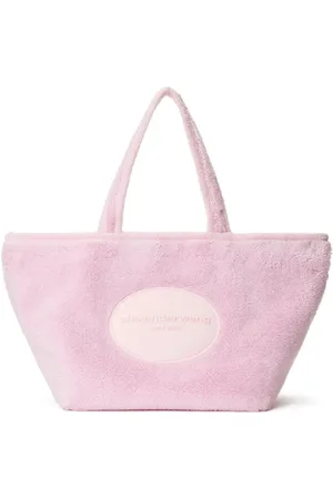 Alexander Wang Torebki, Kobieta, Różowy, ONE SIZE, Jasnoróżowa torebka z tłoczonym logo