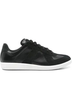 Maison Margiela Buty, Mężczyzna, Czarny, 43 EU, Czarny Sneaker z Wiązaniem i Ochroną