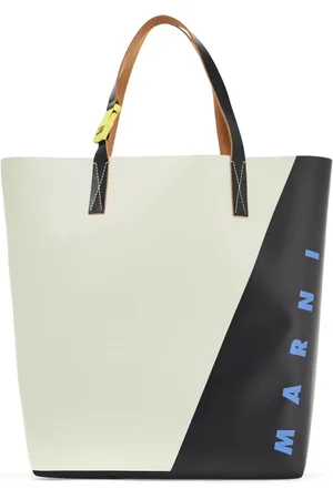 Marni Torebki, Mężczyzna, Wielobarwność, ONE SIZE, Skóra, Kolorowa torba typu tote z PVC