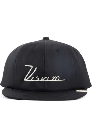 VISVIM Akcesoria, Mężczyzna, Czarny, ONE SIZE, Czarna wełniana czapka z jedwabiem i haftem