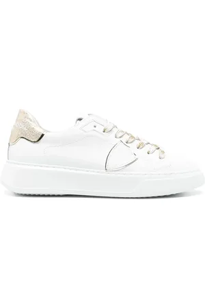 Philippe model Buty, Kobieta, Biały, 41 EU, Białe Trampki z Logo