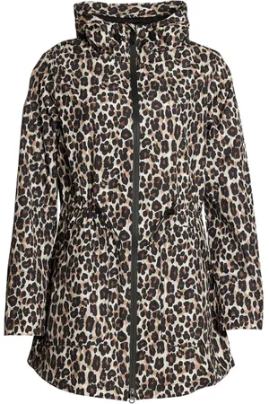 Danwear Kurtki, Kobieta, brązowy, 2XL, Płaszcz przeciwdeszczowy Ingeborg w panterkę
