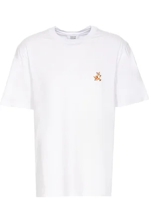 Maison Kitsuné Koszulki, Mężczyzna, Biały, L, Białe T-shirty i Pola