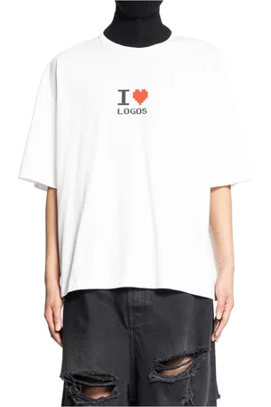 Vetements Koszulki, Mężczyzna, Biały, L, Papryka Graficzny T-shirt Boxy