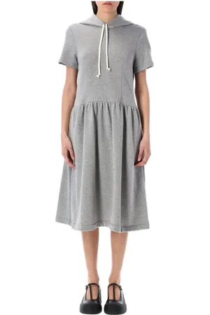 Comme des Garçons Sukienki, Kobieta, Szary, M, Szara sukienka z kapturem