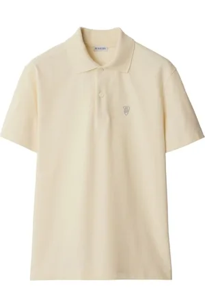 Burberry Koszulki, Mężczyzna, Beżowy, S, Koszulka Polo z nadrukiem logo