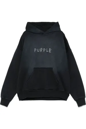 Purple Brand Bluzy, Mężczyzna, Czarny, L, Bluza z kapturem i kieszenią