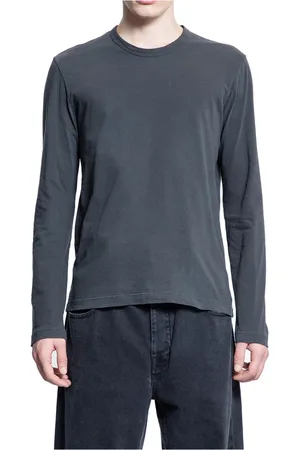James Perse Koszulki, Mężczyzna, Szary, L, Carbon Pigment Crew Neck Long Sleeve