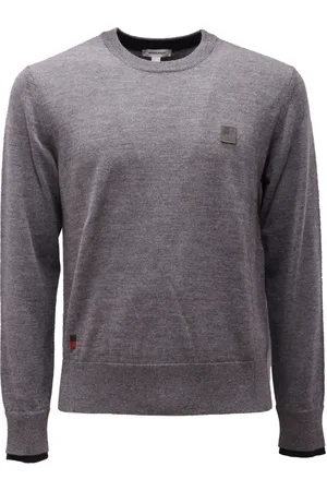 Woolrich Swetry, Mężczyzna, Szary, S, Szara Merinos Crew Neck Sweter