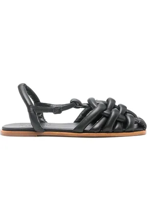 Hereu Buty, Kobieta, Czarny, 36 EU, Czarne Buty w Klatce na Kwadratowym Nose