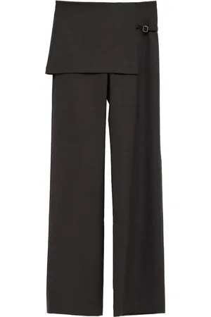 Paloma Wool Spodnie, Kobieta, brązowy, L, Ciemnobrązowe Spodnie Wide Leg
