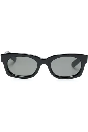 Retrosuperfuture Akcesoria, Mężczyzna, Czarny, ONE SIZE, Czarne Okulary Kwadratowa Soczewka Szara