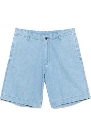 Emporio Armani Szorty, Mężczyzna, Niebieski, M, Niebieskie Spodnie Casual z Kieszeniami