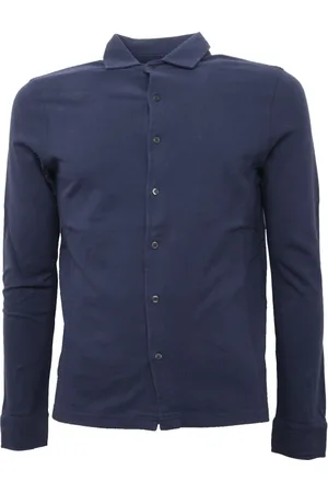 BALLANTYNE Koszule, Mężczyzna, Niebieski, S, Pikowany T-shirt z bawełny Made in Italy