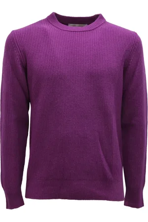 BALLANTYNE Swetry, Mężczyzna, Fioletowy, L, Sweter z wełny Made in Italy