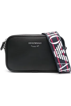 Emporio Armani Torebki, Kobieta, Czarny, ONE SIZE, Skóra, Czarna torebka na ramię ze skóry ekologicznej