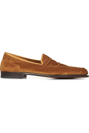 JOHN LOBB Buty, Mężczyzna, brązowy, 44 EU, Zamsz, Brązowe Loaferki zamszowe