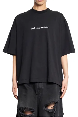 Vetements Koszulki, Mężczyzna, Czarny, S, Koszulka Boxy z nadrukiem Boga