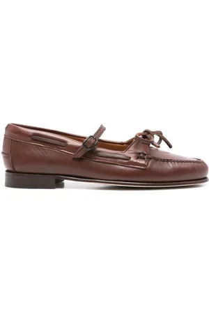 Hereu Buty, Kobieta, brązowy, 39 EU, Brązowe Skórzane Buty z Klamrą