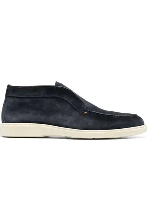 santoni Buty, Mężczyzna, Niebieski, 41 EU, Skóra, Granatowe skórzane mokasyny