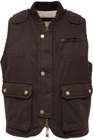 Dsquared2 Kurtki, Mężczyzna, brązowy, M, Stylowa włoska kurtka bez rękawów