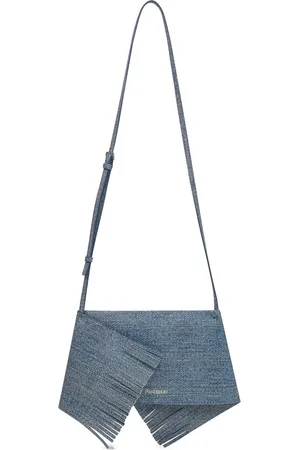 J.W.Anderson Torebki, Kobieta, Niebieski, ONE SIZE, Niebieska Haftowana Torba na ramię