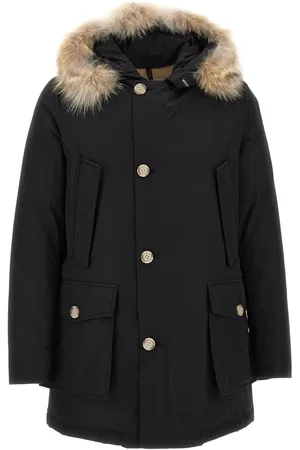 Woolrich Płaszcze, Mężczyzna, Czarny, 2XL, Czarne Męskie Płaszcze