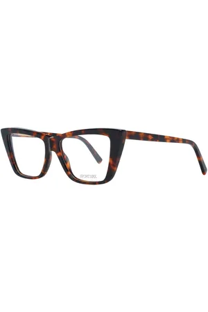 Sportmax Akcesoria, Kobieta, brązowy, ONE SIZE, Brązowe Okulary Optyczne Dla Kobiet Styl Motyla