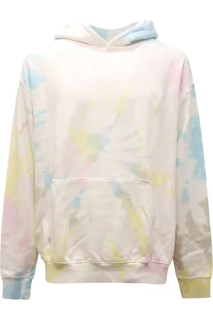 Family First Bluzy, Mężczyzna, Wielobarwność, L, Tie Dye Hoodie Wyprodukowany we Włoszech