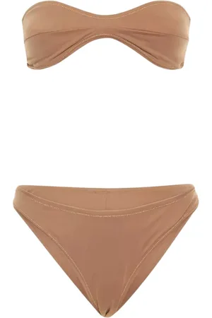 Reina Olga Stroje kąpielowe, Kobieta, brązowy, S, Brązowy Komplet Bikini Katia