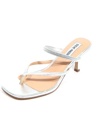 Steve Madden Buty, Kobieta, Szary, 40 EU, Len, Srebrne sandały Lenden