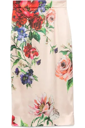 Dolce & Gabbana Spódnice, Kobieta, Różowy, S, Jasnoróżowa Spódnica z Tylnym Rozcięciem