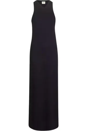 Khaite Sukienki, Kobieta, Czarny, S, Czarna Sukienka Maxi Styl Vernetta