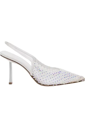 LE SILLA Buty, Kobieta, Biały, 40 EU, Nylon, Czółenka zdobione kryształami Gilda