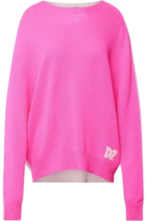 Dsquared2 Swetry, Kobieta, Różowy, M, Stylowy sweter dzianinowy