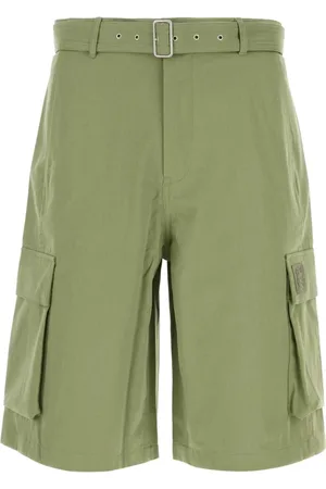Maison Kitsuné Szorty, Mężczyzna, Zielony, 4XS, Zielone bermudy z bawełny