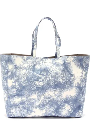 Orciani Torebki, Kobieta, Wielobarwność, ONE SIZE, Torba Skórzana Shopper z Efektem Tie-Dye