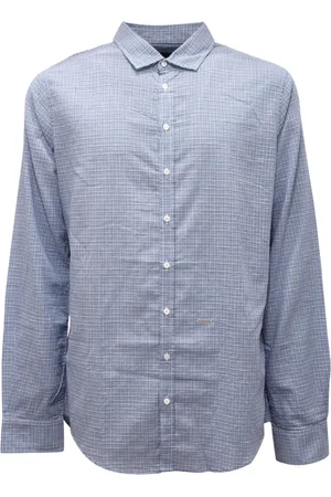 Dsquared2 Koszule, Mężczyzna, Niebieski, M, Włoska koszula Made in Italy