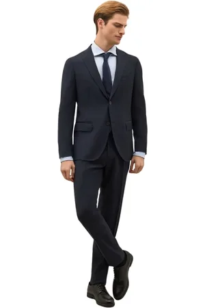 Boglioli Garnitury, Mężczyzna, Niebieski, L, Stretch Wool Canva K-Suit