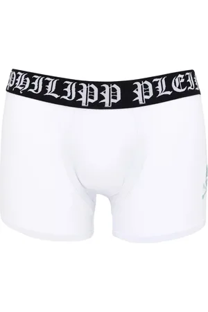 Philipp Plein Bielizna, Mężczyzna, Biały, M, Białe bokserki Skull Bonnes